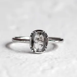 Gold salt'n'pepper diamond ring in art deco style ARTISTA Thumbnail