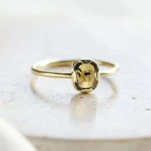 Gold salt'n'pepper diamond ring in art deco style ARTISTA Thumbnail