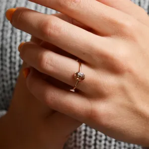 Gold salt'n'pepper diamond ring in art deco style ARTISTA Thumbnail