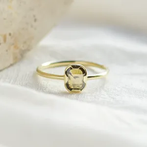 Gold salt'n'pepper diamond ring in art deco style ARTISTA Thumbnail