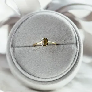 Gold salt'n'pepper diamond ring in art deco style ARTISTA Thumbnail