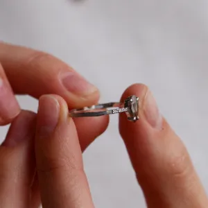 Organic engagement salt'n'pepper diamonds ring JACQUELINE