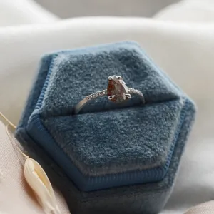 Organic engagement salt'n'pepper diamonds ring JACQUELINE
