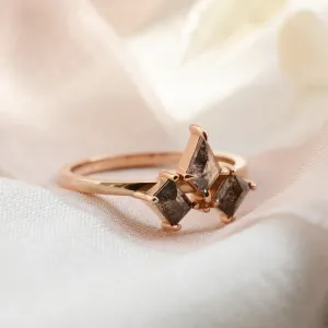Original ring with gray salt'n'pepper diamonds TOMMASO Thumbnail