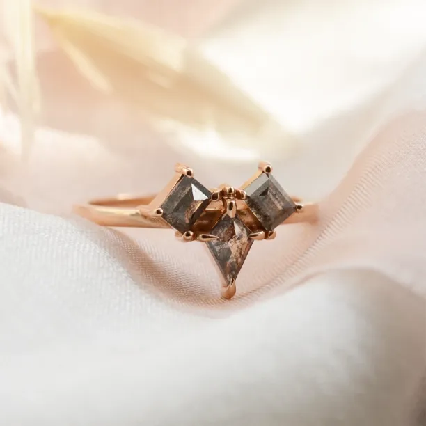 Original ring with gray salt'n'pepper diamonds TOMMASO Image
