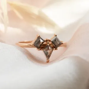 Original ring with gray salt'n'pepper diamonds TOMMASO Thumbnail