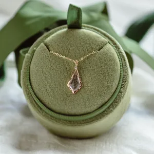 Rutilated quartz pendant with diamond MATTIAS Thumbnail