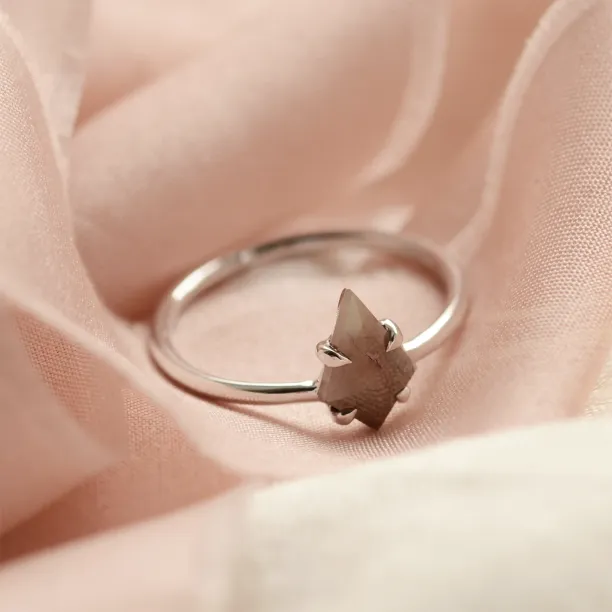 Minimalist ring with kite salt'n'pepper diamond GIUDITTA Image