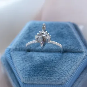 Engagement cluster ring with salt'n'pepper diamonds FIORENTINA Thumbnail