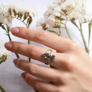 Salt and pepper diamonds in luxury ring RABBIT Thumbnail