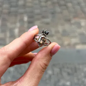 Salt and pepper diamonds in luxury ring RABBIT Thumbnail