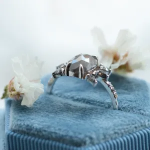 Gold unusual ring with salt´n´pepper diamonds BEEZEE Thumbnail