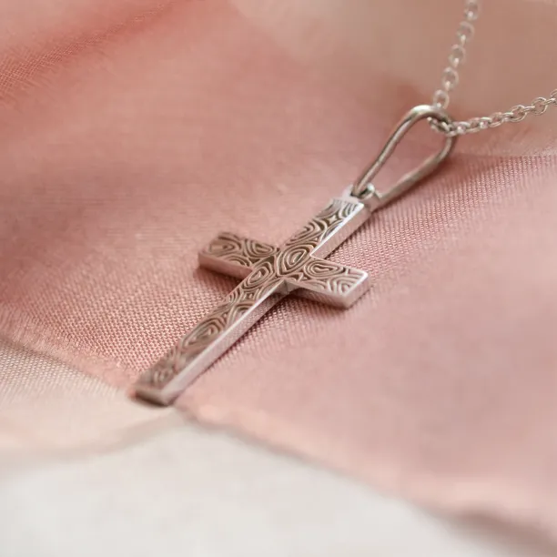 Zlatý přívěsek ve tvaru kříže MARIA Image