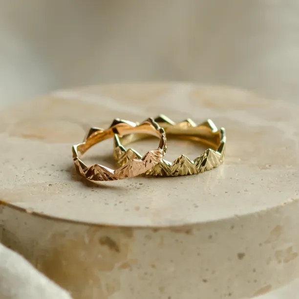 Nontraditional mountain wedding bands DOLOMITY Image