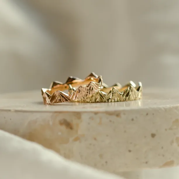 Nontraditional mountain wedding bands DOLOMITY Image