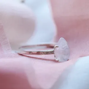 Moonstone engagement ring with diamonds LUNAR