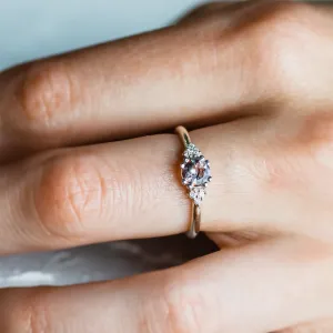 Engagement ring with lepidocrocite and diamonds FRAISE Thumbnail