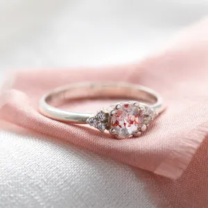 Engagement ring with lepidocrocite and diamonds FRAISE Thumbnail