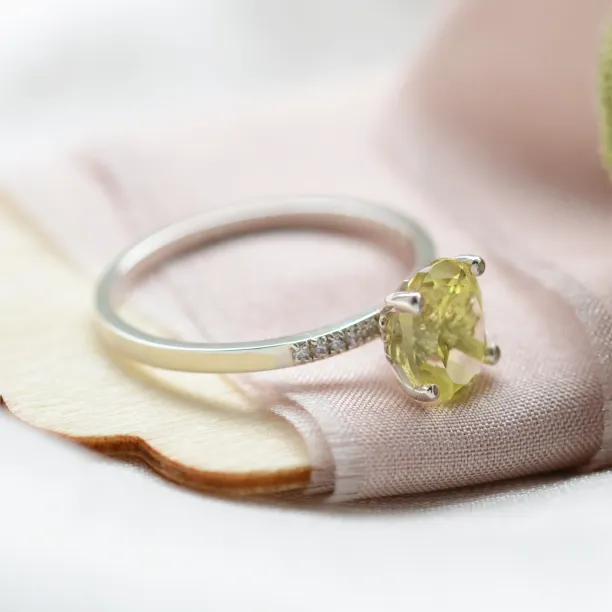 Zlatý prsten s citronovým křišťálem a diamanty LIMONE Image