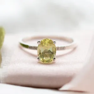 Zlatý prsten s citronovým křišťálem a diamanty LIMONE Thumbnail