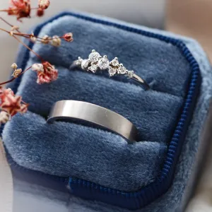 Gold cluster ring and matt ring for men ROMANZA Thumbnail