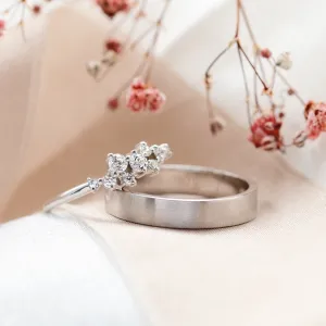 Gold cluster ring and matt ring for men ROMANZA Thumbnail