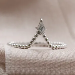 Vykrojený prsten s kite salt and pepper diamantem ISOLDE Thumbnail