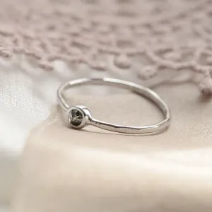 Minimalist bezel salt´n´pepper ring IONA Thumbnail
