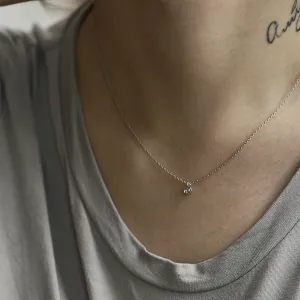 Gold bezel salt´n´pepper diamond pendant ISLEEN Thumbnail