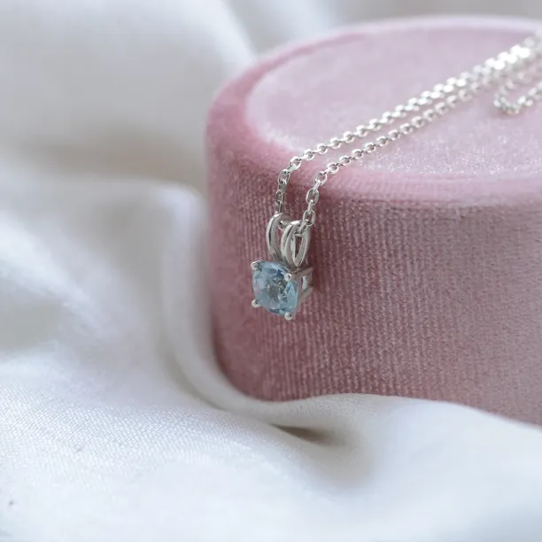 Zlatý minimalistický přívěsek s akvamarínem SINEAD Image
