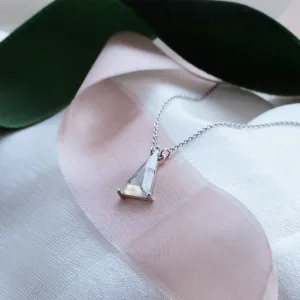 Gold pendant with triangle moss agate ZUZY Thumbnail