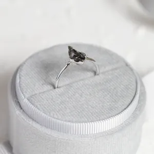 Minimalist ring with rutil quartz and diamonds KIRA Thumbnail