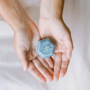 Gold ring with blue topaz OLLY Thumbnail