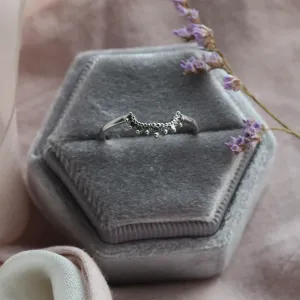 Vykrojený zlatý prsten se salt and pepper diamanty ROXYS