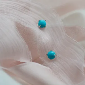 Gold earrings with turquoises FELI Thumbnail