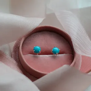 Gold earrings with turquoises FELI Thumbnail