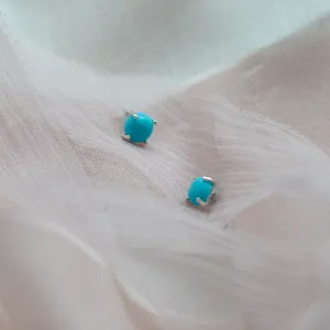 Gold earrings with turquoises FELI Thumbnail