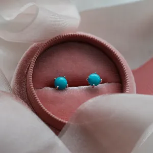 Gold earrings with turquoises FELI Thumbnail