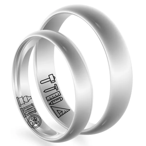 Custom wedding rings with own symbol Image