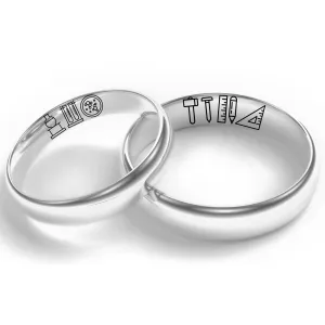 Custom wedding rings with own symbol Thumbnail