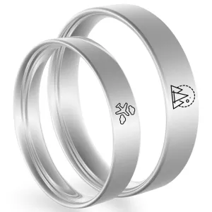 Custom wedding rings with own symbol Thumbnail