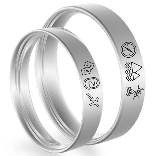 Custom wedding rings with own symbol Image