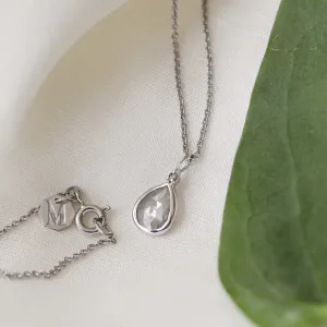 Gold necklace with salt and pepper diamond PERRY Thumbnail