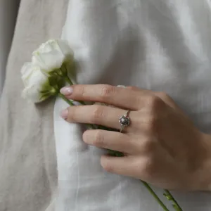 Gold ring with moss agate HILL Thumbnail