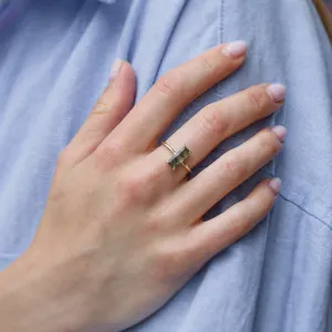 Gold ring with moss agate MOS Thumbnail