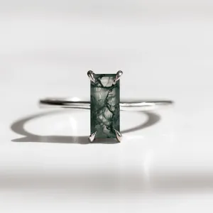 Gold ring with moss agate MOS Thumbnail