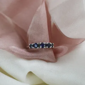 Gold ring with sapphires NIKKI Thumbnail