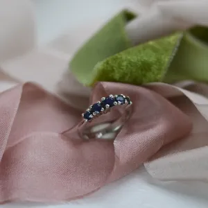 Gold ring with sapphires NIKKI Thumbnail
