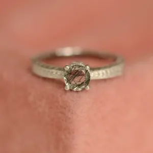 Gold ring with rutile quartz in a Victorian style STAI Thumbnail