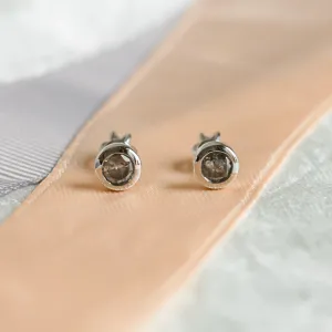 Minimalistické naušnice s diamanty salt and pepper LOLI